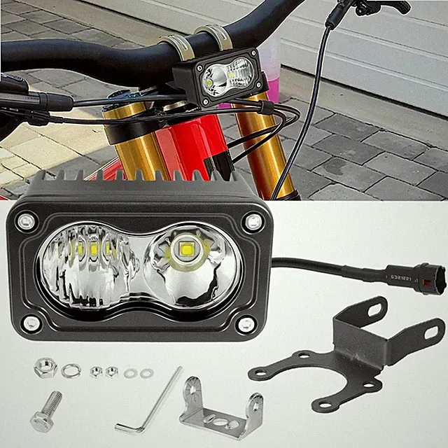 3" LED Cube Pods Work Light Bar Combo Driving+ Mounting For Motorcycle Dirt-Bike