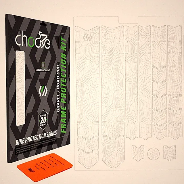 CNC Road/Gravel Bike Frame Protection kit,20-Pcs Bike Frame Protector Sticker...