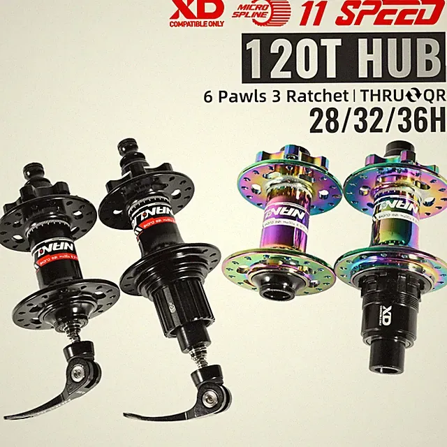 Mountain Bike Hub 28 32 36H 6 Pawls 120T 8 9 10 11 12S Sealed Bearing Noise Hub