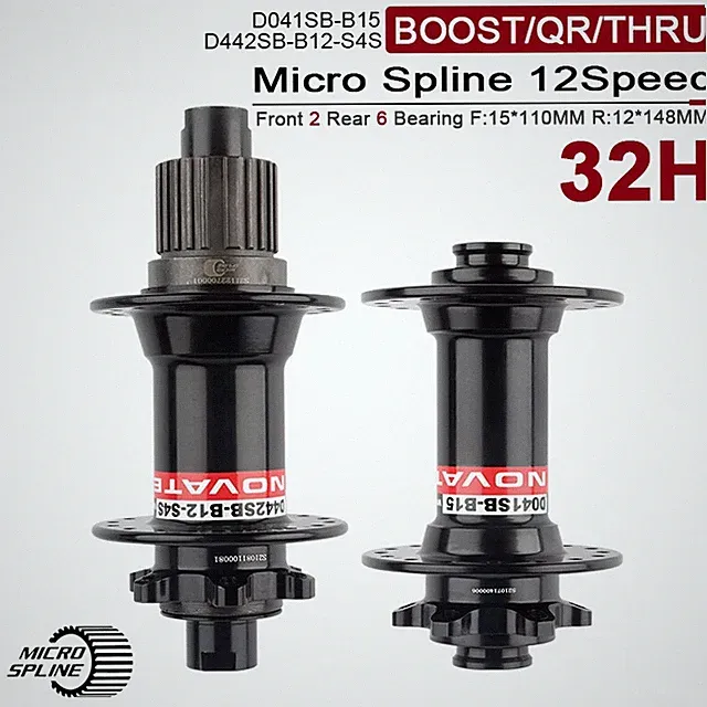 Mountain Bike Hubs Front 2 Rear 6 Bearing 32 Holes MS Cubes Axle Boost 12 Speed